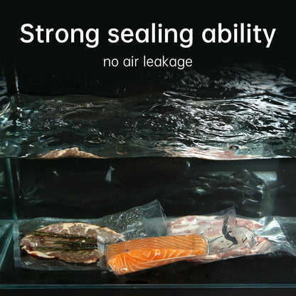Vacuum Sealer Bags, 100 Gallon 11" x 16", Quart 8" x 12", Pint 6" x 10", Commercial Grade PreCut Bags
