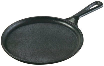 Lodge Cast Iron Griddle – 8 Inch Round Pre-Seasoned Griddle Pan for Pancakes, Tortillas, and More – Induction, Grill, Oven & Campfire Compatible – Made in USA, Non-Toxic, PFAS-Free
