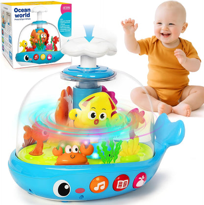 Skiennix Musical Aquarium Baby Toy - Early Learning Sound & Light Features | 6-12 Months