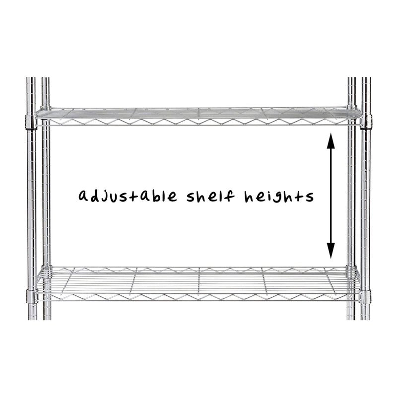 Honey-Can-Do SHF-01906 4-tier chrome shelving unit-250 lbs, 4-Tier