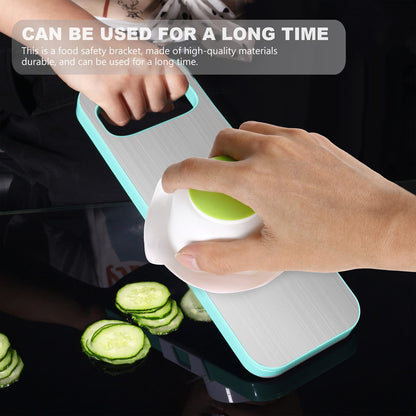 Hemoton Multi- Function Food Safety Holder Plastic Slicing Tool Food Slicer Cutter Finger Guard for Mandoline Slicer Grater Cutting (Green)