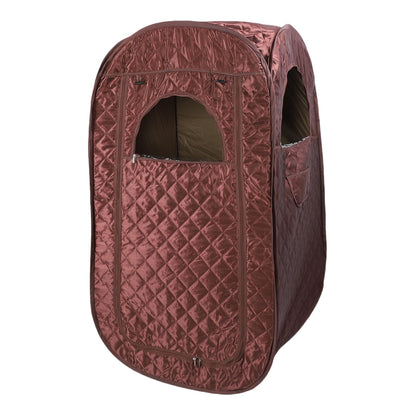 Srliya Portable Sauna Box, 4.76FT Foldable Full Body Steam Sauna Tent with Remote Control and Folding Chair, for Home Relaxation and Gym Use (Wine Red)