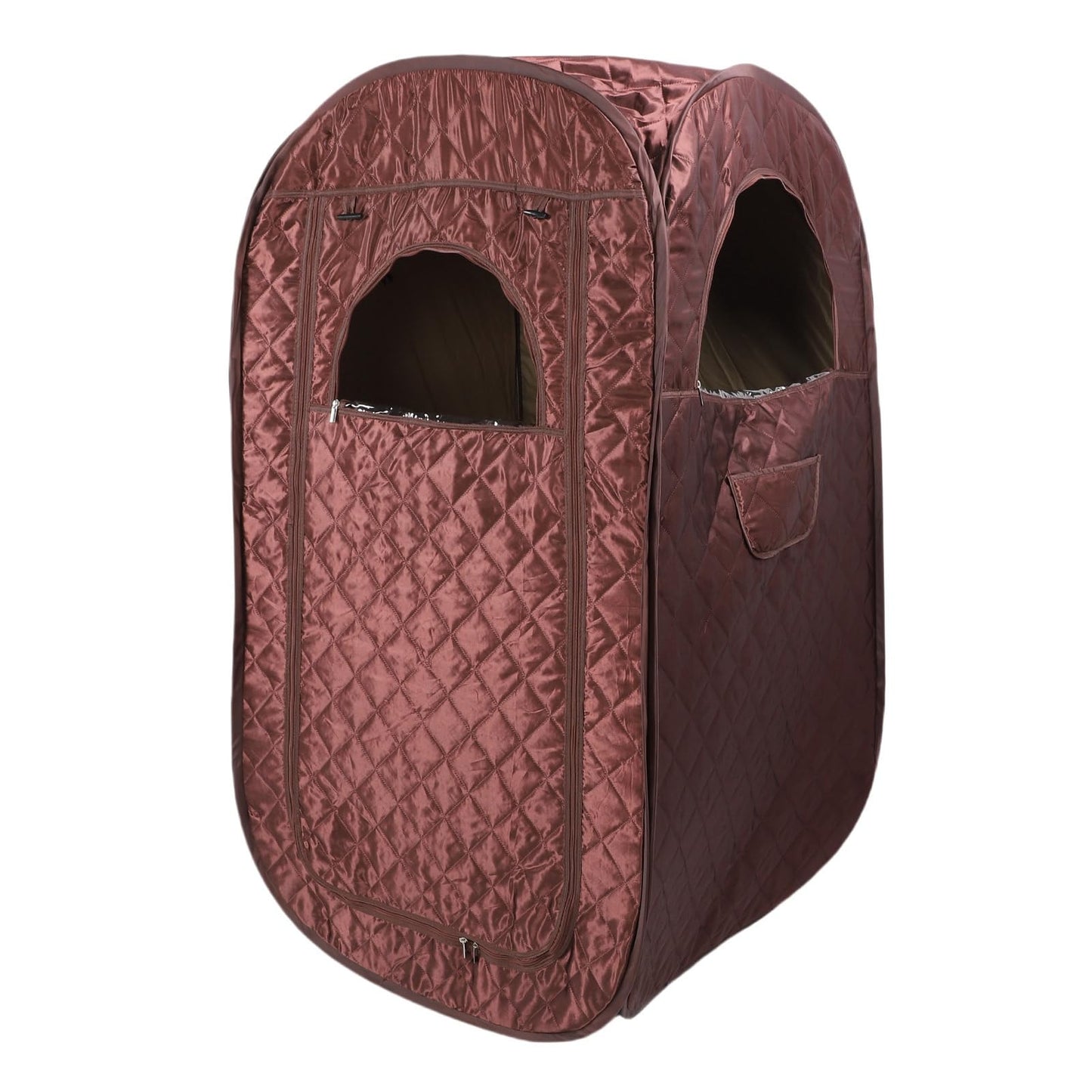 Srliya Portable Sauna Box, 4.76FT Foldable Full Body Steam Sauna Tent with Remote Control and Folding Chair, for Home Relaxation and Gym Use (Wine Red)
