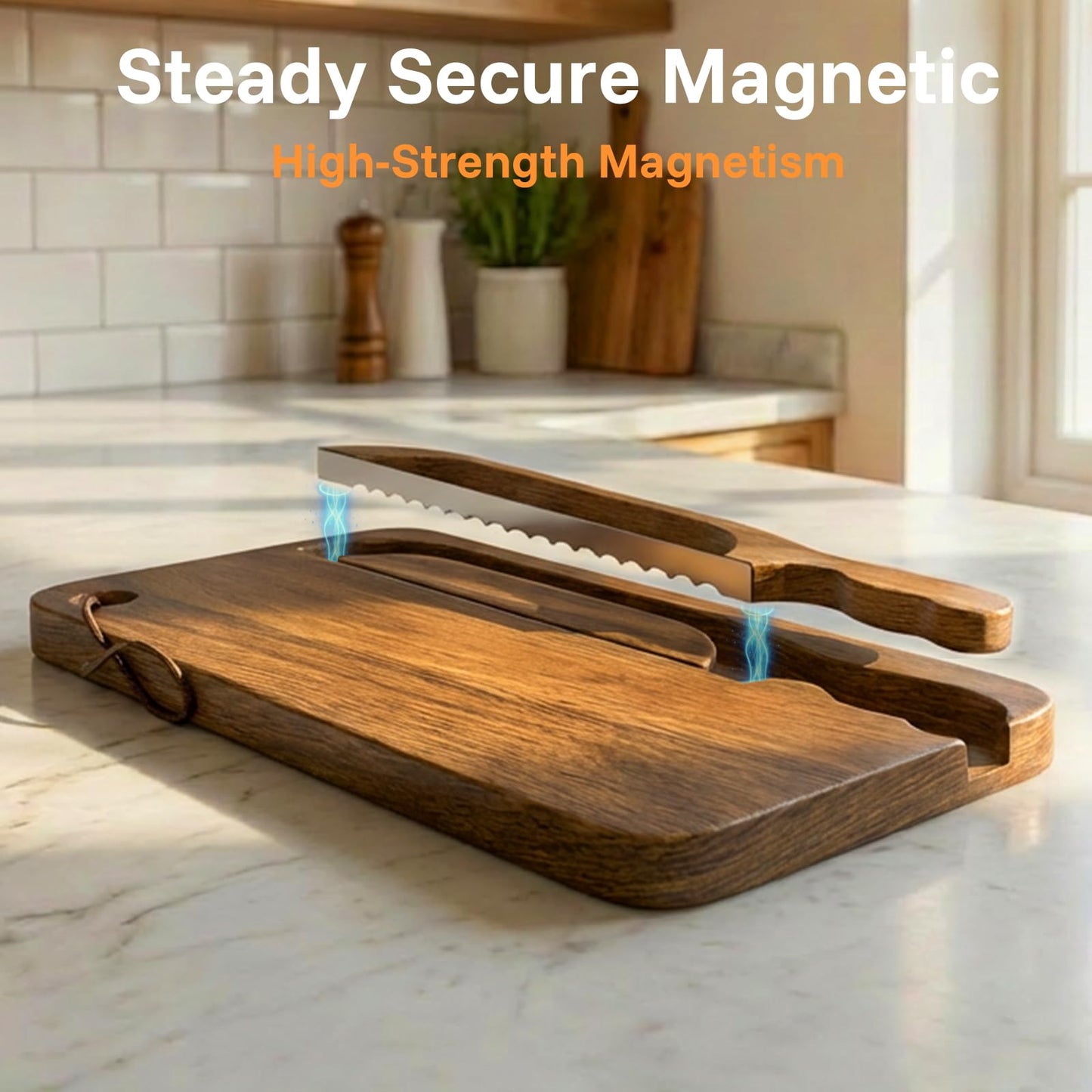 Wnfou Sourdough Bread Board Set, 16" Bread Bow Knife and Cutting Board with Crumb Tray, Magnetic Storage, Ergonomic Design, Perfect for Bagels, Homemade Bread, Ideal Baking Gift for Women