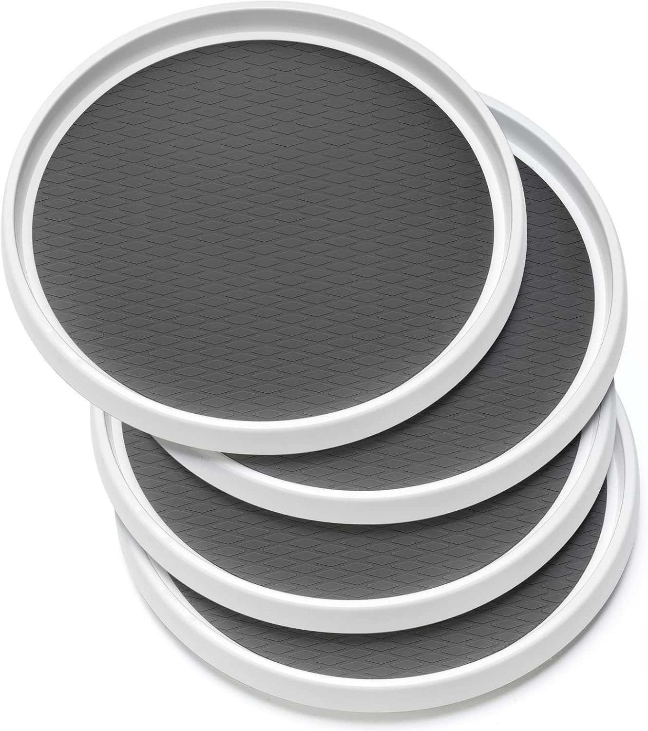 12-Inch [4 Pack] Countertop, Non-Skid Turntable Lazy Susan Organizer - Spinning Rack for Cabinet Table Top, Pantry