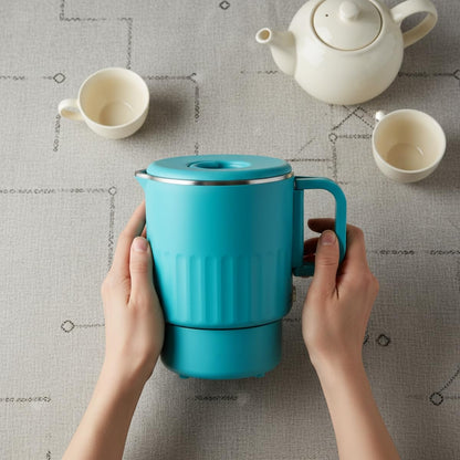0.8L Foldable Small Electric Kettle 304 Stainless Steel, Collapsible Portable Travel Electric Kettle, Mini Hot Water Boiler Heater for Business Trip, Camping, Travel, Office