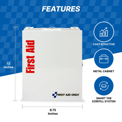First Aid Only 25 Person Medium SmartCompliance 94 Piece Refill Cabinet Without Medications (90578)