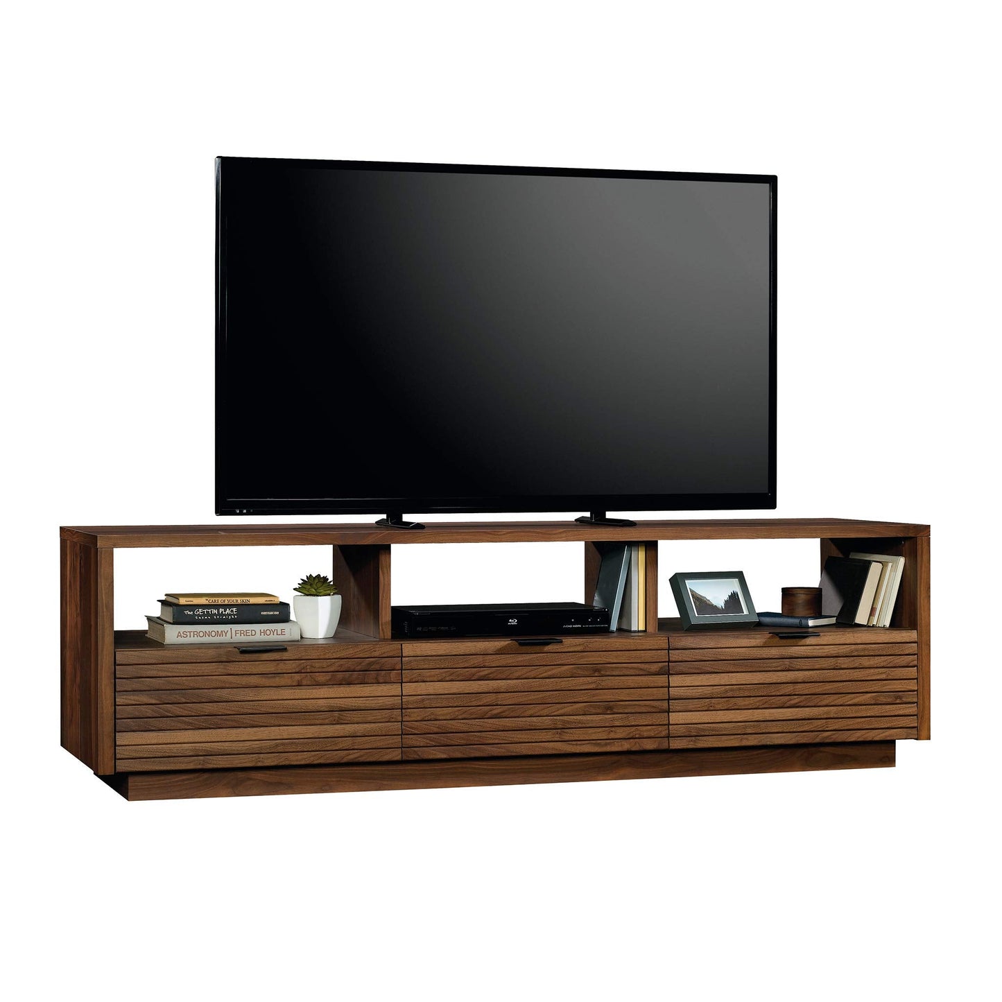 Sauder Harvey Park TV Credenza, Accommodates up to 70-Inch TV, Large Credenza - Grand Walnut Finish