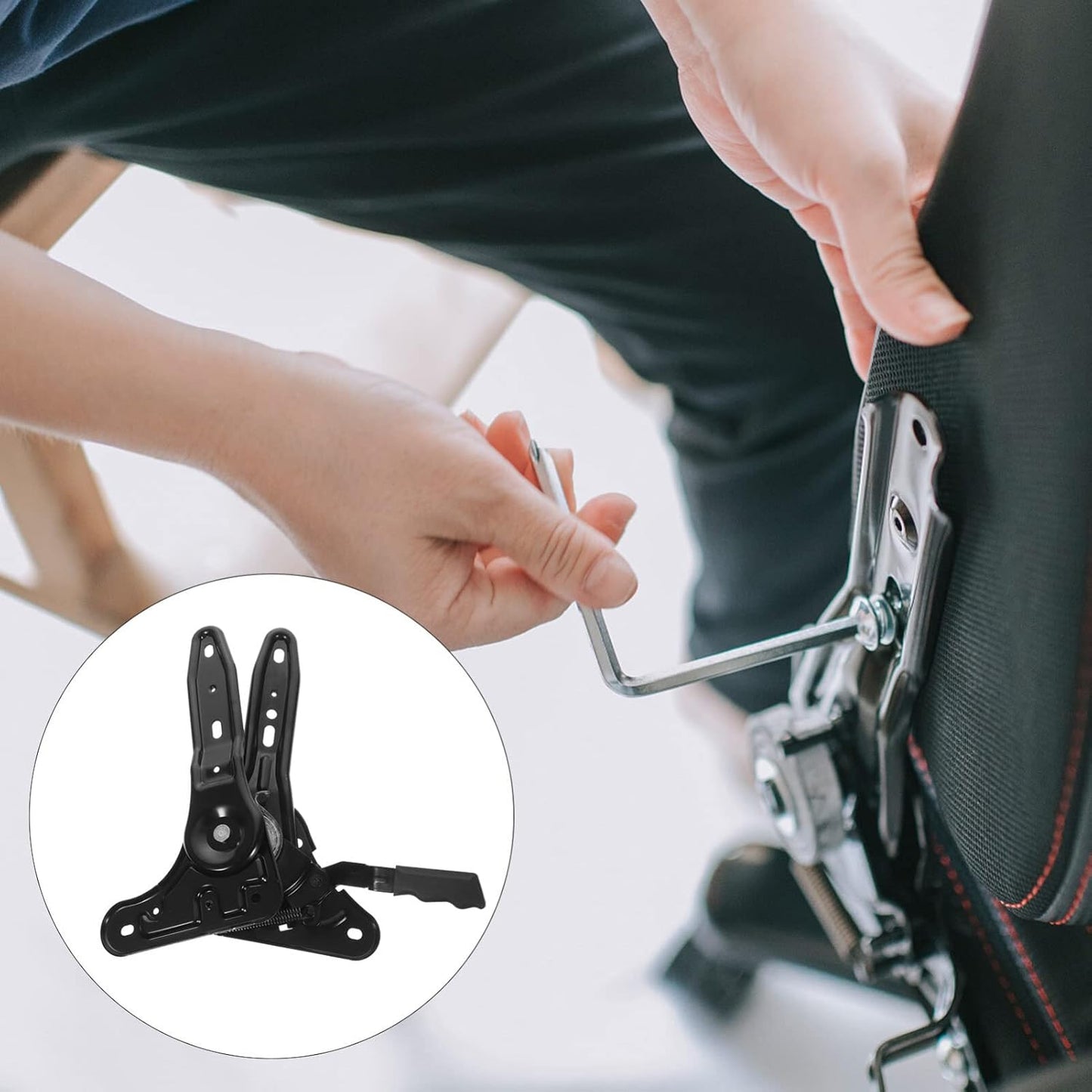 180 Veemoon Chair Angle Adjuster Metal Multi-Angle Regulator Gaming Chair Tuner Replacement High Back Swivel Racing