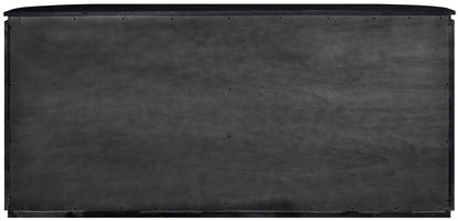 Meridian Furniture 818Black-D Astrid Collection Modern | Contemporary Dresser with Rich Black Finish, Mix of Solid Wood, MDF and Oak Veneer, Fluted Wood, 70" W x 20" D x 33" H, Black