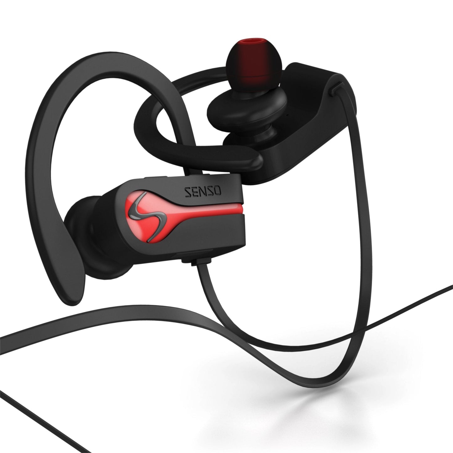 SENSO Bluetooth Headphones, Best Wireless Sports Earphones w/Mic IPX7 Waterproof HD Stereo Sweatproof Earbuds for Gym Running Workout 8 Hour Battery Noise Cancelling Headsets