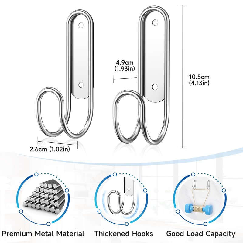 XILIMEN Ironing Board Holder Wall Mount, Durable Ironing Board Holder Stainless Steel, Space Saving Iron Board Hook for Wall Heavy Duty, for Laundry Room Livingroom Bathroom Small(Y or T Leg)