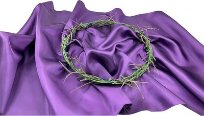 Crown of Thorns - Wearable Easter Theatrical Prop on Purple Satin | 8-Inch Diameter for Home & Church Decor