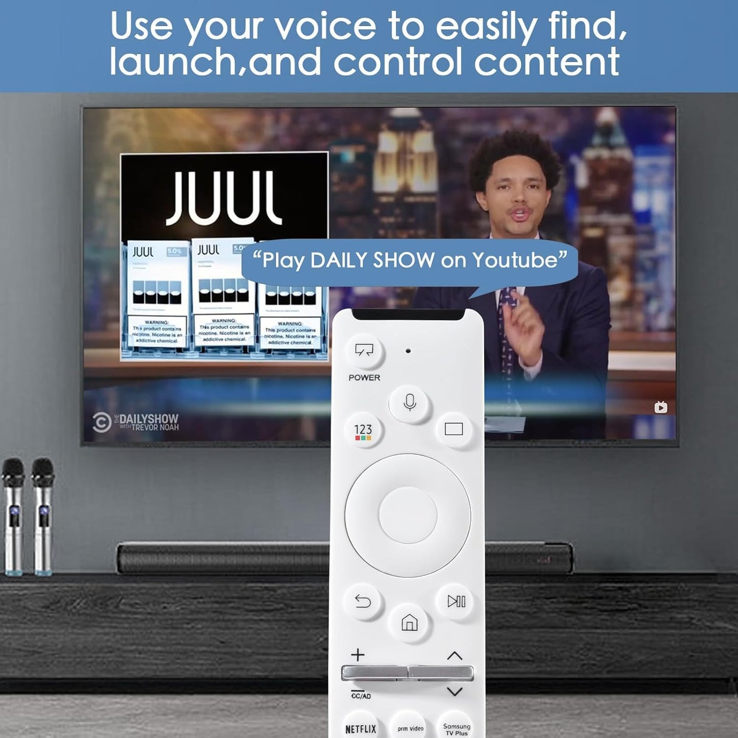 Voice Remote Replacement for Sony Smart TV Control:Comptible for 2019-2025 Sony Bravia OLED LED 4K 8K UHD,for Android Google TV with Shortcuts YouTube and Dinsey+ etc.