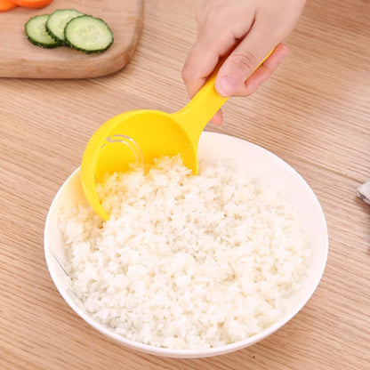 Yellow Rice Paddle Scoop Mold for Rice Ball Making - Non-stick Sushi Mold - Kitchen Gadget for Home and Restaurant
