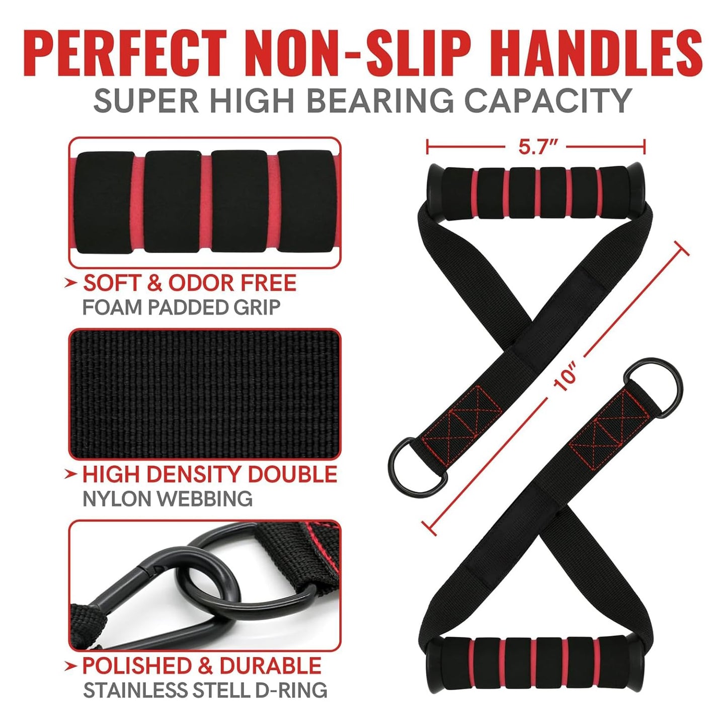 Aihoye Resistance Bands for Working Out, Exercise Bands with Handles, Stretch Bands for Exercise, Workout Bands with Door Anchors for Physical Therapy & Strength Training