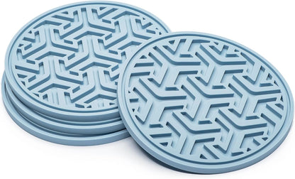 Urban Coasters Set 4 Drink Coasters for Tabletop Protection - of No-Slip Silicone Rubber Coasters for Coffee Table