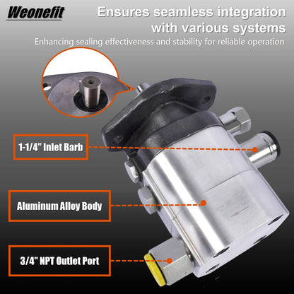 Hydraulic Wood Log Splitter Pump Kit - 22 GPM, 2 Stage 4000 PSI Aluminum Gear Pump with 3600 RPM, Includes Hydraulic Directional Control Valve, Coupling, Installation Base, and 3/4" NPT Outlet