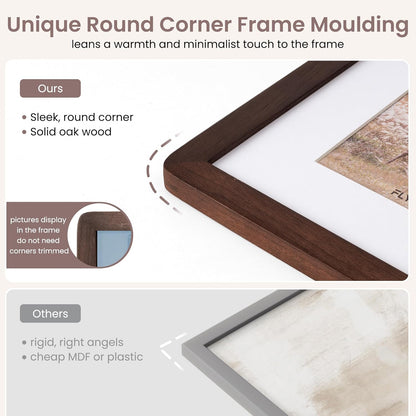 8x10 8 10 8''x10'' 5x7, 8 10 FLYJOE Picture Frame - Solid Walnut Wood x Photo Frame, Frame With Mat For Tabletop