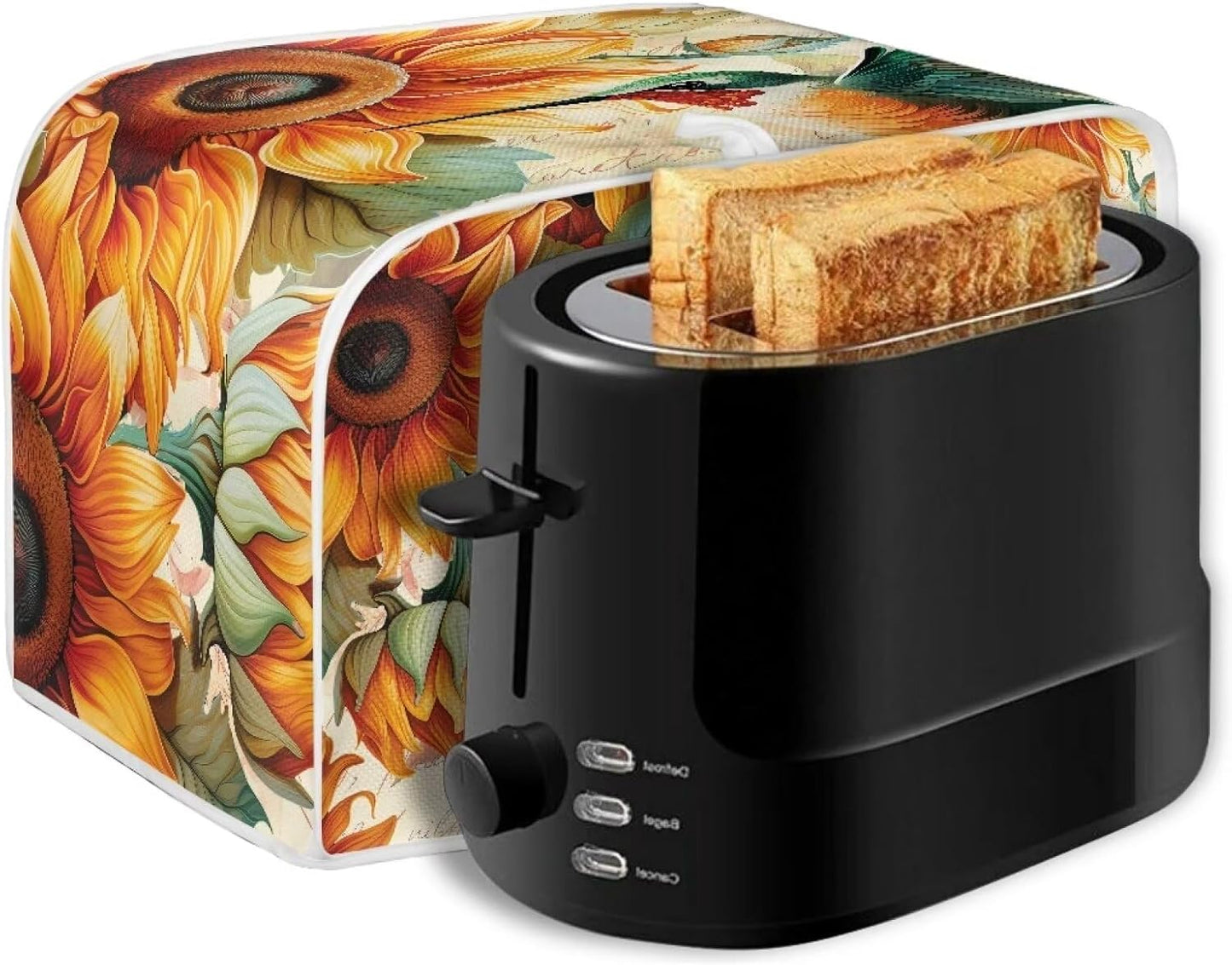 Sunflower Hummingbird 2 Slice Toaster Cover, Microwave Toaster Oven Cover with Top Hook
