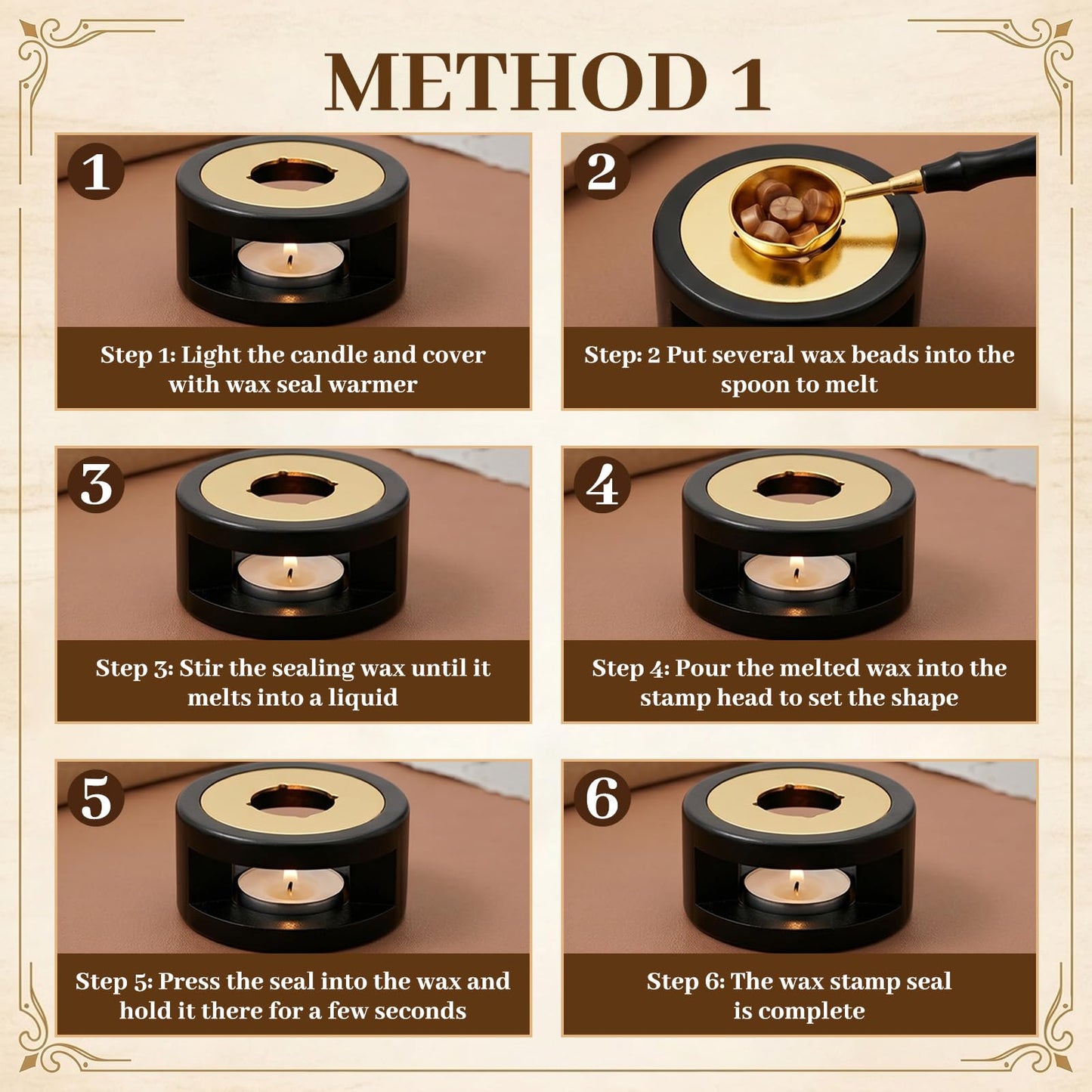 18Pcs Wax Seal Stamp Kit,Classic Sealing Wax Stamp Heads with Wooden Handle Metal Wax Seal Molds, Wax Warmer Melting Spoon Silicone Mat for Wedding Invitation Letter Envelope Gift Cards DIY Crafts