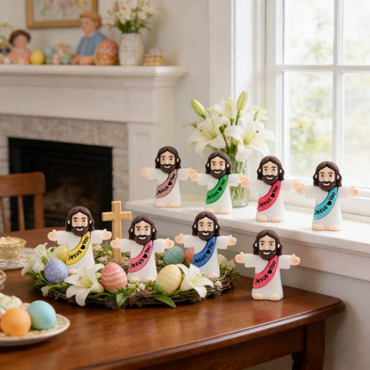 Owurha 100PCS Little Jesus Figures Mini Jesus Love You Figures Original Design Tiny Jesus Figurines in Bulk to Hide and Seek Religious Party Favors Sunday School Baptism Gifts Easter Egg Stuffers