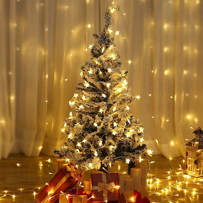 20 10 ANJAYLIA LED Star String Lights FT Fairy Christmas Lights Battery Operated for Indoor & Outdoor, Party, Wedding