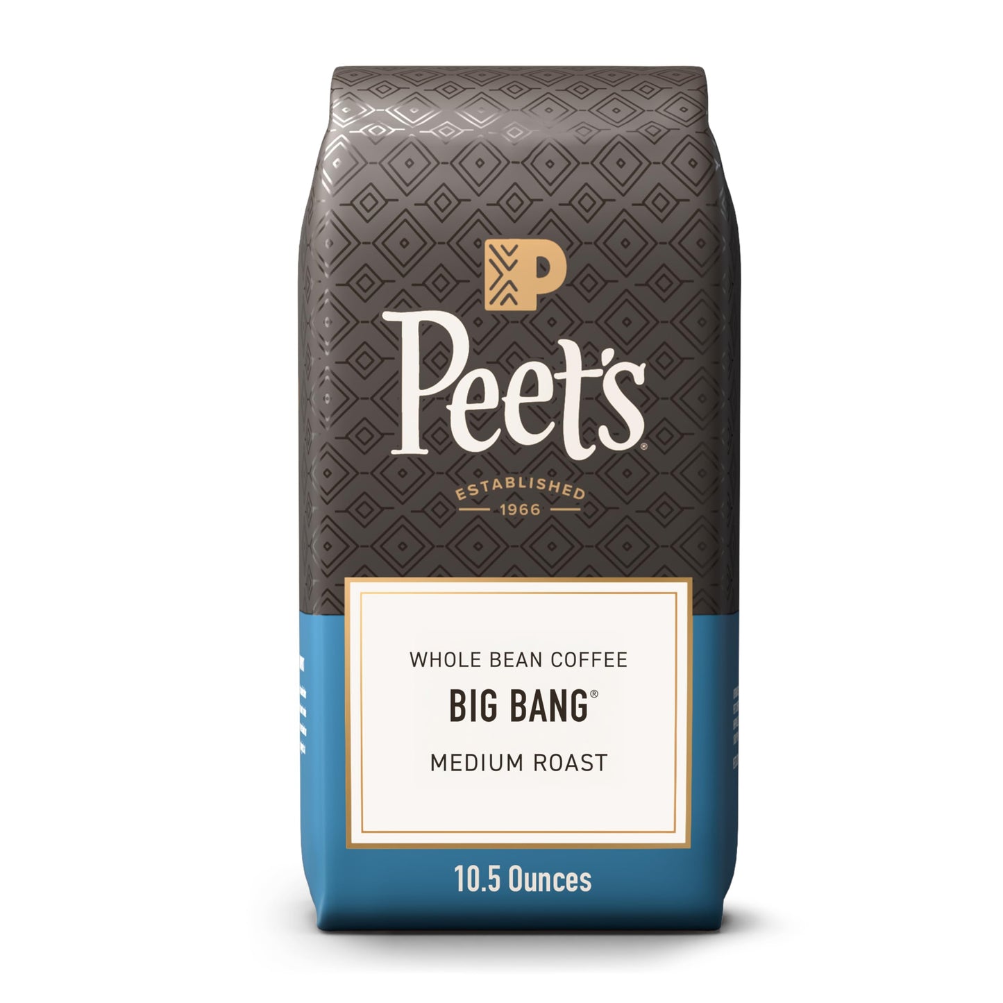 Peet's Coffee, Medium Roast Whole Bean Coffee, 100% Arabica Coffee - Big Bang 63 Ounces (6 Bags of 10.5 Ounces)