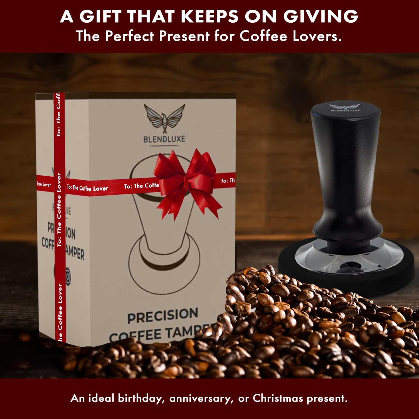 51mm Coffee Tamper - Premium Stainless Steel Espresso Press with Flat Base, Spring Loaded, Ergonomic Handle for Barista-Quality Espresso & Consistent Tamping, Perfect for Home & Commercial Use