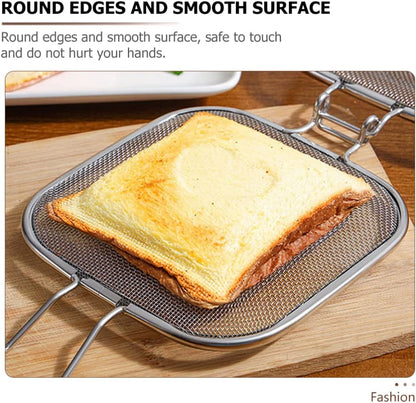 Luxshiny Toaster Oven Microwave Toaster Sandwich Cage, Grill Press for Toast, Home Baking Bread Toaster Accessories