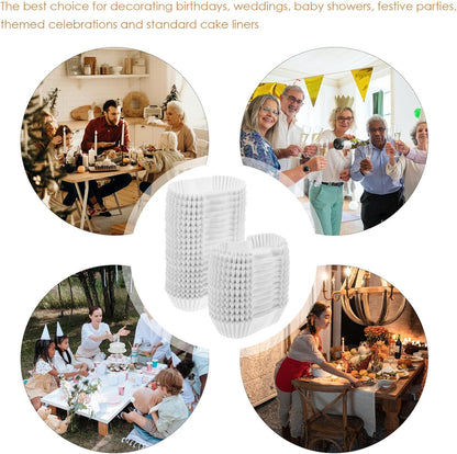 1000 Pcs Boat Shape Paper Cups - Small Oval Cake Baking Cups, Loaf Bread Liners, Cupcake Liners for Muffins and Snacks