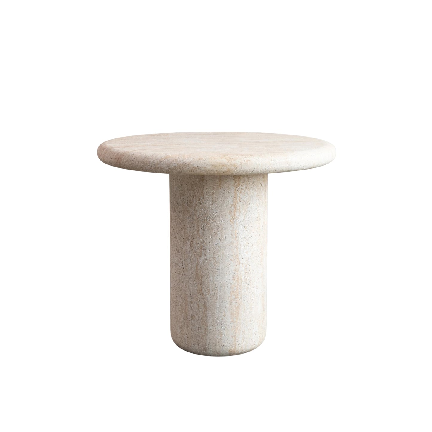 Creative Co-Op Indoor/Outdoor Concrete Table, Natural Travertine Color