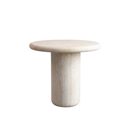 Creative Co-Op Indoor/Outdoor Concrete Table, Natural Travertine Color