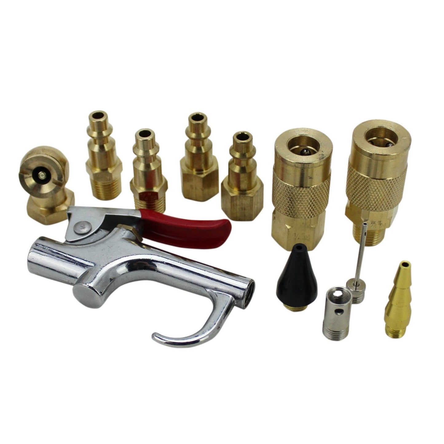 EXELAIR by Milton EX0312BKIT - Blow Gun and Air Accessory Kit - Safety adapter, Nozzle Tips, Inflator Needle, Ball Foot Air Chuck, and M-Style Couplers/Plugs - 150 Max PSI, (12-Piece)