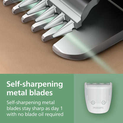 Norelco Philips Multigroom 3000 Series, All-in-One Trimmer, Beard Trimmer and Hair Clipper, 15-Piece Men's Grooming Kit for Head, Beard, Face, Nose, Ears, No Blade Oil Needed, Soft Pouch, MG3770/40