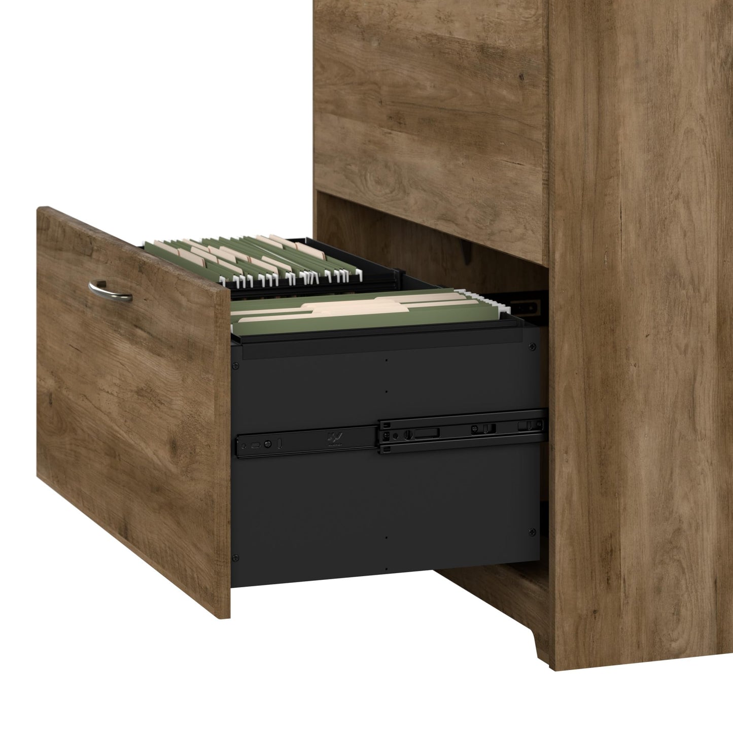 Bush Home Cabot 2 Drawer Lateral File Cabinet in Reclaimed Pine, Home Office Chest for Letter, Legal, and A4-size Document Storage