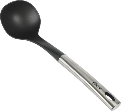 Oster Baldwyn 12" Nylon Ladle, Black with Stainless Steel Handle