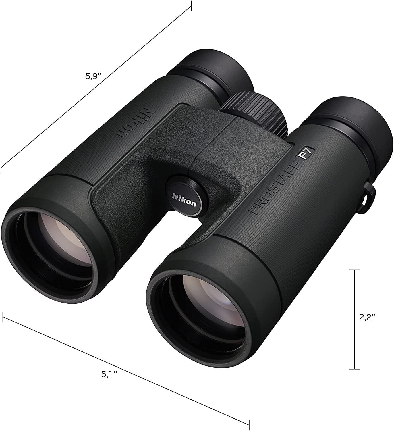 PROSTAFF P7 10x30 (16771) Black Binoculars Bundle with Lens Pen and Cleaning Cloth, Compact Binoculars for Adults for Hunting, Bird Watching, and Hiking Essentials, Zoom