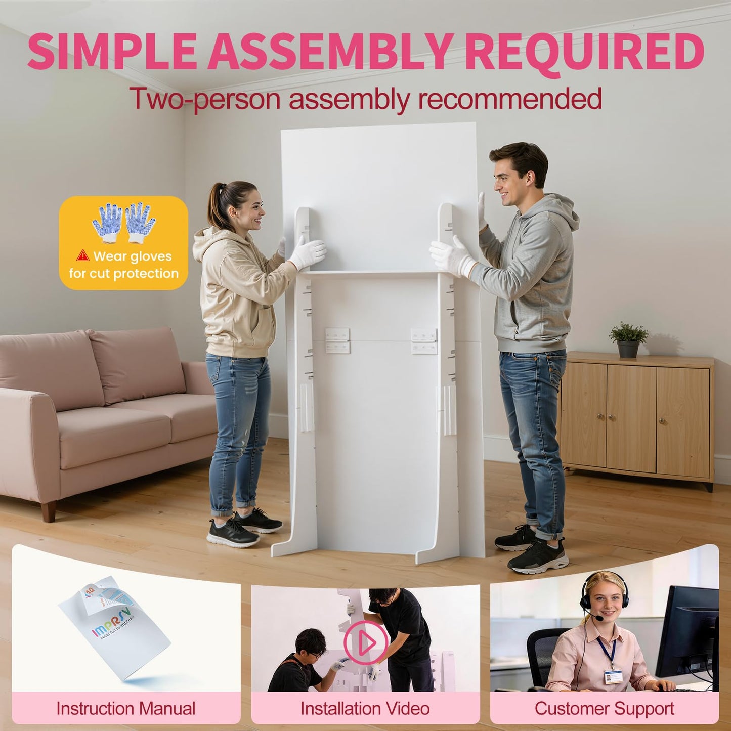 imprsv 6FT Square Arch Backdrop Stand, 0.4'' Thickness 36 LBS Reusable PVC Board with Stand, Tool-Free Assembly , SUV Friendly, Birthday Party Decoration, Photobooth Props