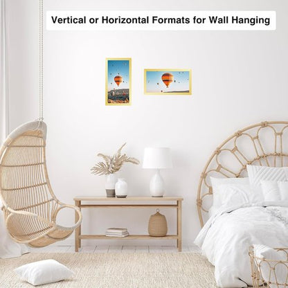 JCJMY Gold Picture Frame 6x11 - Versatile Wall & Tabletop Display with Shatter-Resistant Plexiglass