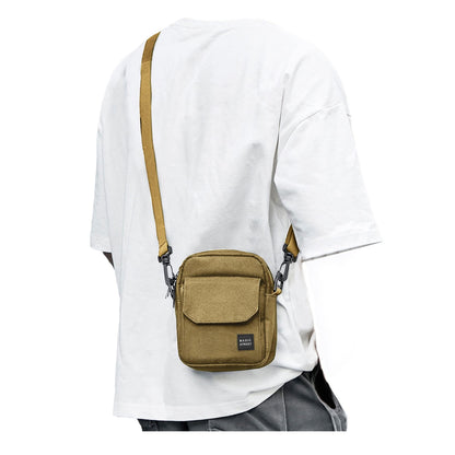 Unisex Khaki Large Crossbody Bag & Mini Messenger Satchel - Cell Phone Purse, Neck Pouch Wallet & Passport Holder