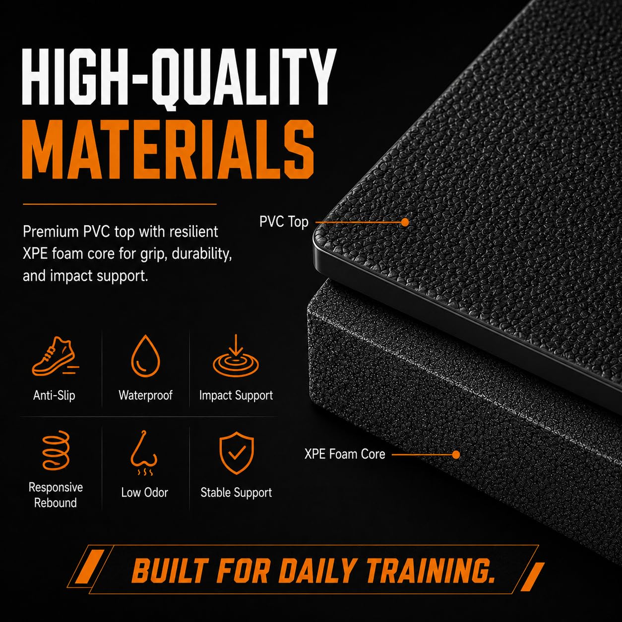 Wrestling Mat, 10x10ft Roll-Up Home Gym Flooring, 1.2 inch Professional XPE Foam Grappling Mat with Non-Slip Lychee Texture for BJJ, MMA, Judo, Gymnastics & Yoga