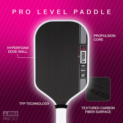 JOOLA Tyson McGuffin Magnus Pro IV 14mm Pickleball Paddle - Elongated Shape for Power & Reach - Propulsion Core Increases Spin & Control - UPA-A Certified - NFC Chip Enabled.