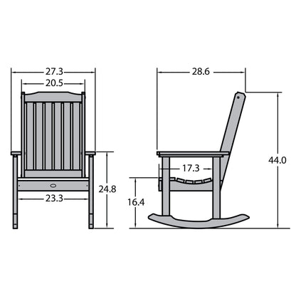 highwood Lehigh Rocking Chair, Coastal Teak