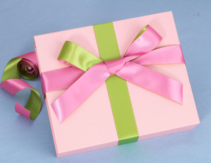 YASEO 1 Inch Double-Sided Two-Tone Hot Pink and Lime Green Ribbon, 20 Yards