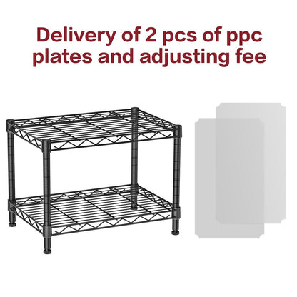 SINGAYE 2 Small Wire Shelves Kitchen Pantry Close Home Organizers and Storage Bathroom Shelf Laundry Room Organization Adjustable Book Metal Garage Shelving Unit
