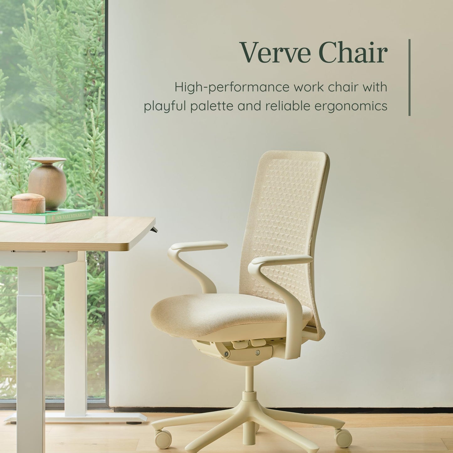 Branch Verve Chair - High Performance Executive Office Chair with Contoured Back and Adjustable Lumbar Support - High Density Foam Cushion and 3D Knit Back - Fits 5' to 6', Up to 275 lbs, Coral
