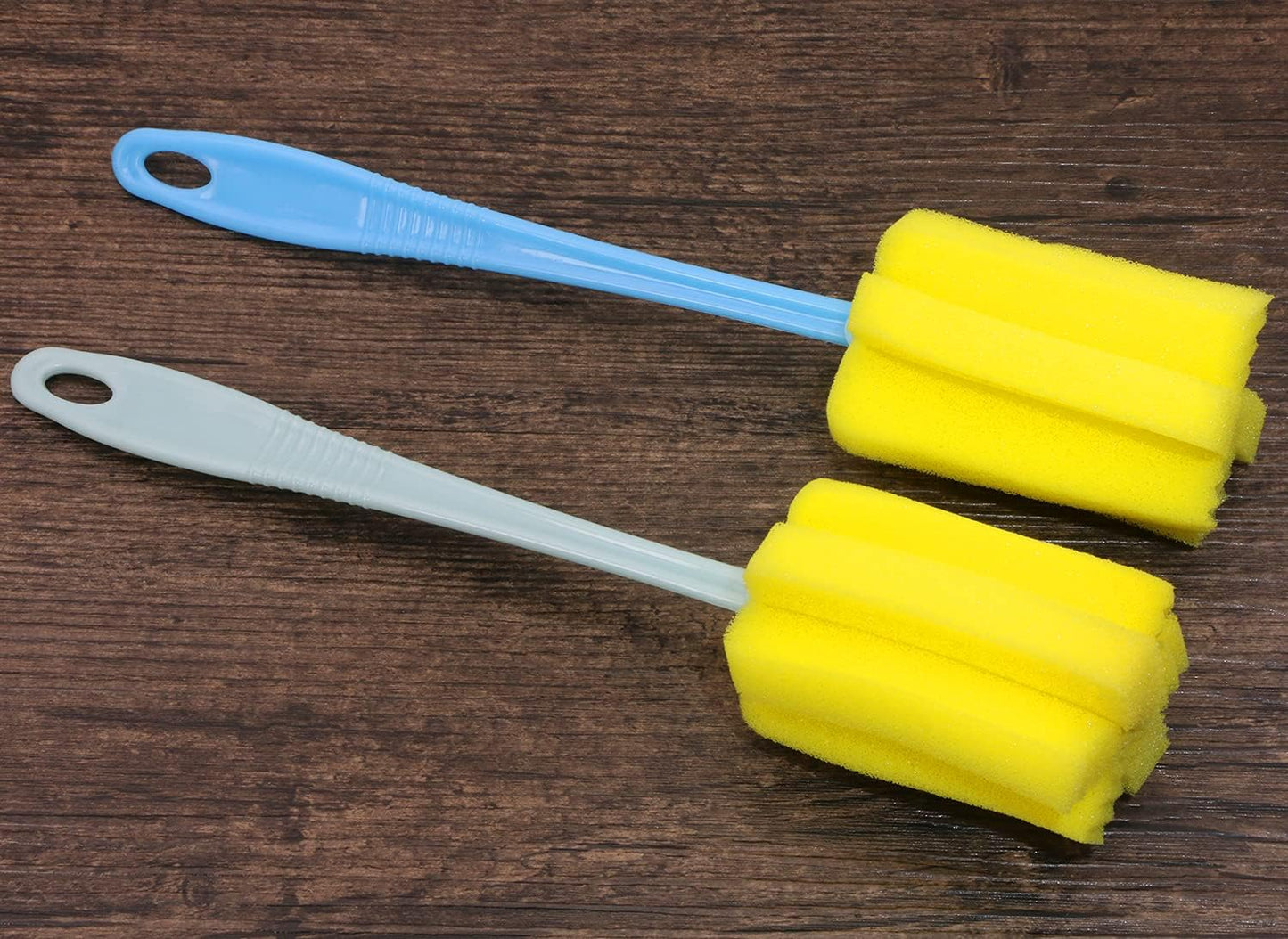 Mini Skater 6Pcs Sponge Cleaning Brush with Long Plastic Handle for Feeding Bottle and Cup Cleaning
