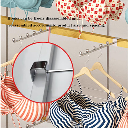 Clothing Store Boutiques Retail Lingerie Garment Rack, Metals, Underwear Display Stand, Commercial Shelves Clothes Rod, for Lingerie Socks Bra Panties Scarves(White,100 * 40 * 155cm)