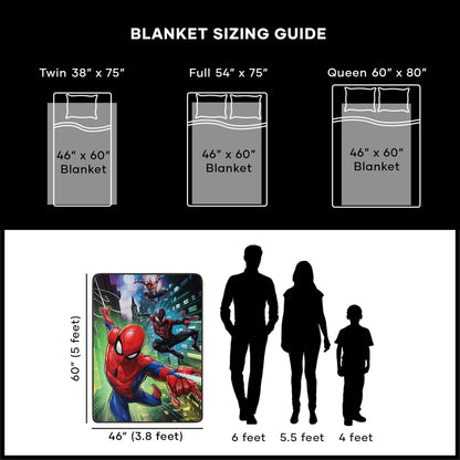 Northwest Spider-Man Micro Raschel Throw Blanket, 46" x 60", Swing City